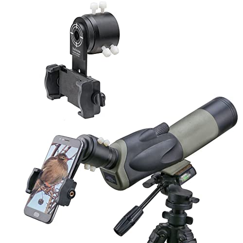 Rifle Scope Mount Camera Adapter - Smartphone Camera Adapter for Hunting & Birding - Outdoor Shooting | Universal phone adapter; stable alignment; wide compatibility - size: Enhanced Alum Single View 33~46mm