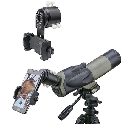 Rifle Scope Mount Camera Adapter - Smartphone Camera Adapter for Hunting & Birding - Outdoor Shooting | Universal phone adapter; stable alignment; wide compatibility - size: Enhanced Alum Single View 33~46mm