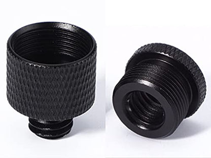 Mic Stand Adapter 5/8 to 3/8 and3/8 to 5/8 Mic Screw Adapter Thread for Microphone Stand Mount to Camera Tripod Adapter 2 Pack (mic screw adapter 5838 black)