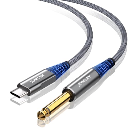 USB C to 6.35mm TS Audio Cable 10ft, USB Type C to 1/4-inch TS Audio Mono Interconnect Auxiliary Adapter Cable, Compatible with Laptops/Tablets/Smartphones with USB C Port - size: 10ft