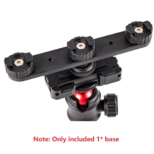 Camera Hot Shoe Mount Triple Shoe Mount Extension Bar Hot Shoe Adapter Bracket with 1/4 Screw Hole Accessory