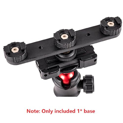 Camera Hot Shoe Mount Triple Shoe Mount Extension Bar Hot Shoe Adapter Bracket with 1/4 Screw Hole Accessory