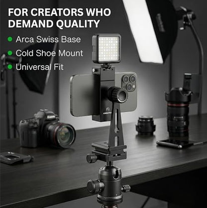 KobraTech UniMount 360 Pro Metal Phone Tripod Mount with Wireless Remote - size: Pro Metal
