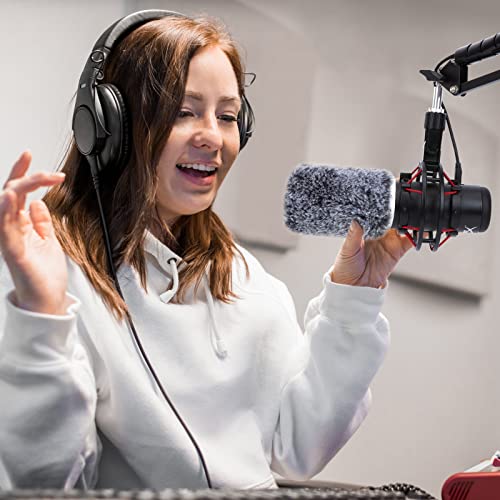 YOUSHARES QuadCast Microphone Windscreen, Furry Wind Cover Microphone Wind Shield Compatible with HyperX QuadCast Mic and HyperX QuadCast S microfono for Filter Ambient and Breathing Winds