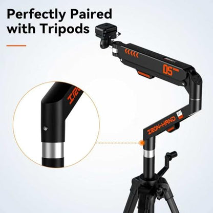 JINRAIKO Overhead Camera Mount with 360° Adjustable Arm & Phone Holder for TikTok Live Streaming Photography Studio Content Creation, Desk Mount for for DSLR Camera/Webcam/Microphone, Black - color: Black