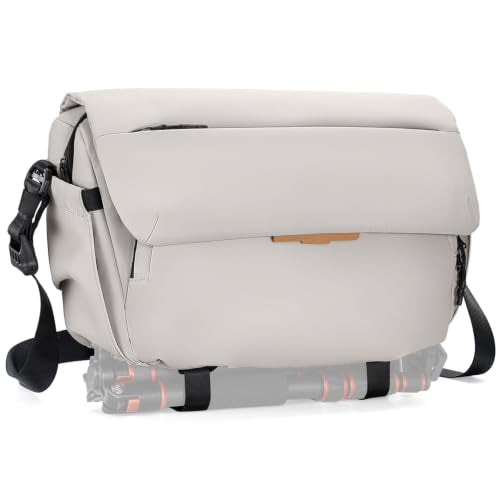 K&F CONCEPT Camera Sling Bag, 15L Camera Bags for photographers with 13" Laptop Compartment, Water Resistant Camera Crossbody Bag for DSLR/SLR/Mirrorless,Camera Shoulder Bag for Travel, White - color: White