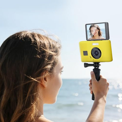 Case for Kodak PIXPRO C1 accessories,Soft Silicone Protective Case,Comes with 2 Screen Protectors and 1 Wrist Strap - Yellow - color: Yellow
