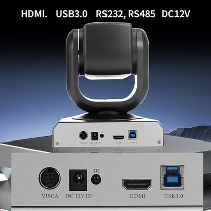 PTZ Camera with 20X Optical Zoom Full HD 1080P60fps HDMI Camera for Conference Rooms, Church Events, Streaming & Video Calls | Compatible with Zoom, Skype, OBS | Easy Setup - style: 20X 1080P HDMI/USB3.0