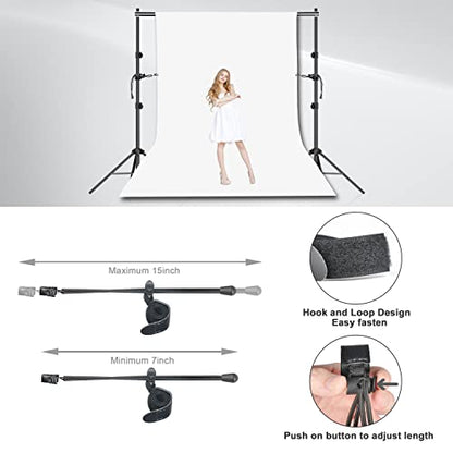 FUDESY Backdrop Clips Clamps - 14 Packs, Include 4 Heavy Duty Spring Clamps, 6 Curtain Clips Backdrop Rings, 4 Background Clips Holder for Photography Backdrop Stand, Photo Studio