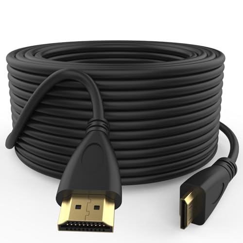Mini HDMI to HDMI Cable Compatible with Nikon D3500 D3300 D7500 D850 D500, Canon EOS 5D Mark IV, 6D Mark II, 80D, Rebel T6/T7, High-Speed HDMI Adapter Camera to TV Monitor HDMI Cord (9.84FT)