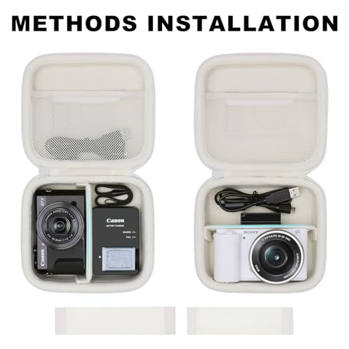 XANAD Hard Case for Sony a6400/a6700/a6100/a6000/a5000/a5100/ZV-E10/ZVE10 II or Fujifilm X100VI / X100V Digital Camera (Cream) - color: Cream
