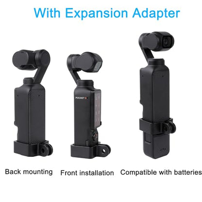 PellKing Clod Shoe Mount Adapter for DJI Osmo Pocket 3 Camera, with DJI Pocket 3 Expansion Adapter for DSLR Hot Shoe Mount