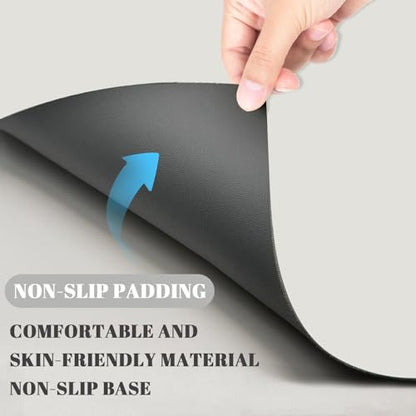 Dry Erase Desk Mat, Waterproof Desk Pad, Erasable Writing White Board for Making Plans, Non-Slip Large Desktop Protector for Office, Home, School 31"x13" (Grey) - color: Grey