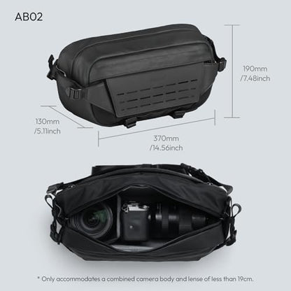 ULANZI Camera Sling Bag, Water-Resistant Camera Case with Tripod Holder, DSLR/SLR/Mirrorless Camera Bags Crossbody for photographers - Black 9L Capacity - size: Black 9L