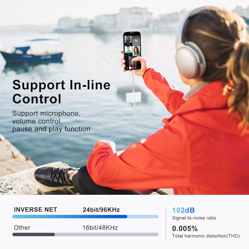 USB C to USB Adapter with 3.5mm Headphone Jack and 60W PD Fast Charging, OTG Cable Adapter, Type C to Audio Splitter for i-Phone 17/16/15 Sam-sung Galaxy S25/S24/S23 Ultra S21/S20 i-Pad Pro Laptops
