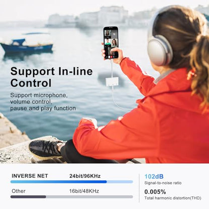 USB C to USB Adapter with 3.5mm Headphone Jack and 60W PD Fast Charging, OTG Cable Adapter, Type C to Audio Splitter for i-Phone 17/16/15 Sam-sung Galaxy S25/S24/S23 Ultra S21/S20 i-Pad Pro Laptops