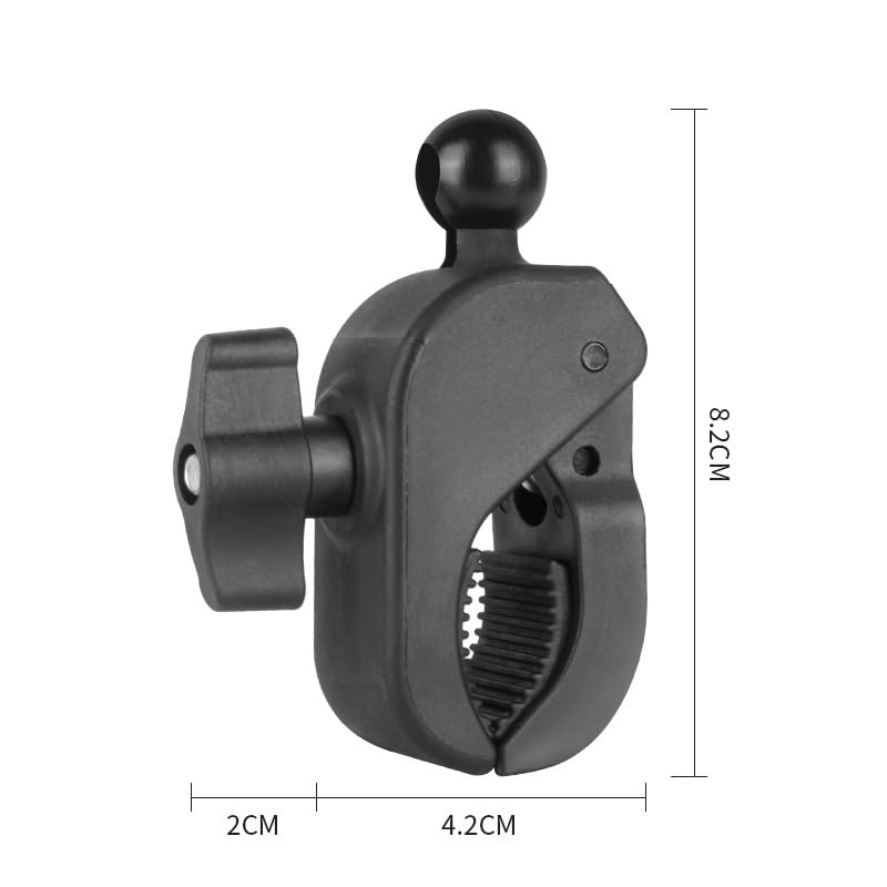 2 Pack Handlebar Clamp Mount Base with 17mm Ball Head Joint Tripod Mount Clamp with 17.4mm Ballhead for Selfie Ring Light Phone Clip Photography Light Stand Microphone Stand Floor Mic Stand