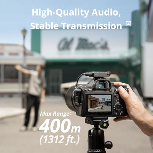 DJI Mic Mini (1 TX + 1 RX), Wireless Lavalier Microphone for iPhone/Camera/Android, Ultralight, Detail-Rich Audio, Noise Cancelling, Automatic Limiting, Vlog, Streaming, 400m Transmission | Ultralight Tx ≈10 G, 11.5 H Tx and 10.5 H Rx, Two-Level Noise Can