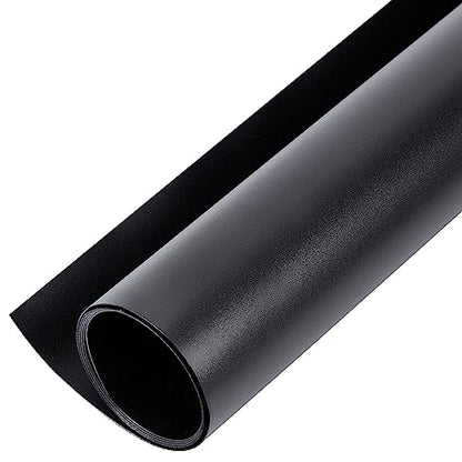 BENECREAT 40x15inch PVC Photography Backdrop, Matte Black PVC Vinyl Photo Background for Product Video Photography Photo Studio - color: Black