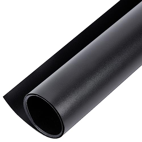BENECREAT 40x15inch PVC Photography Backdrop, Matte Black PVC Vinyl Photo Background for Product Video Photography Photo Studio - color: Black
