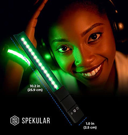 Spekular LED Light Wrap, Magnetic Portable LED Light Wand with 15 RGB Colors & 5 Effects | for Photography, Videography, Vlogging, Content Creation | KYU-6 RGB - color: RGB
