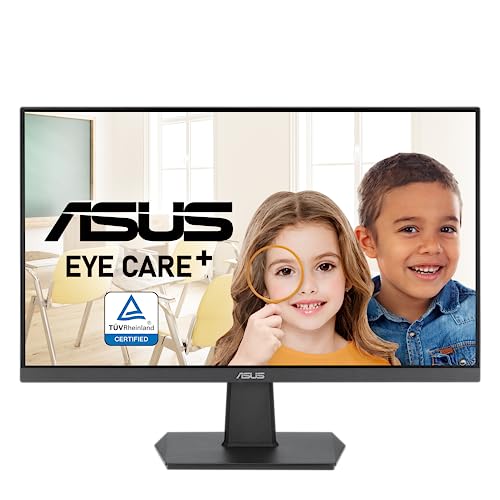 ASUS 24 Inch Frameless Monitor - 23.8-inch viewable, IPS, Full HD, 100Hz, 1080P, 1ms, Adaptive-Sync, for Working and Gaming, Flicker Free, HDMI, VESA Mountable, Tilt - VA24EHF - style: 24" 100Hz