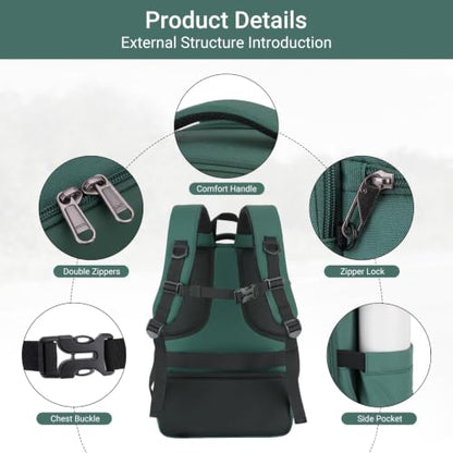 MOSISO Camera Backpack, DSLR/SLR/Mirrorless Photography Camera Bag, Waterproof Hardshell Case with Lens Pouch&Tripod Holder&15.6 inch Laptop Compartment Compatible with Canon/Nikon/Sony, Emerald Green - color: Emerald Green