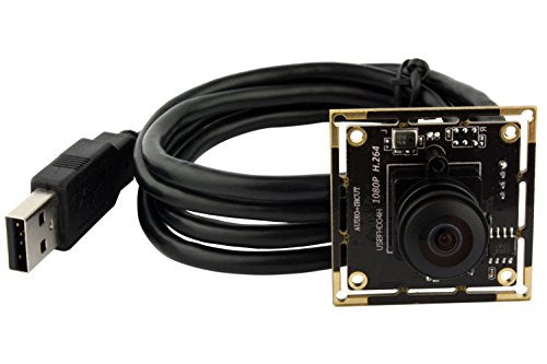 ELP 180degree Fisheye Raspberry Pi 1080P H.264 Microphone PC Web USB Security Camera for Laptop Wide Angle Mini UVC USB2.0 Video Audio Webcam Board 2MP CMOS AR0330 Lightburn Laser Camera for Computer - size: 180degree lens