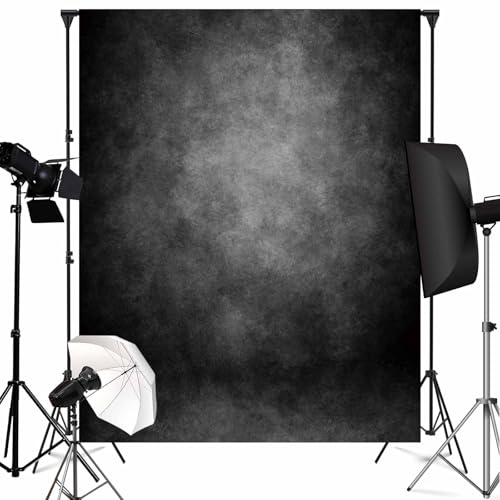 8x10ft Black Backdrop for Photoshoot Headshot Backdrop Gray Portraits Photography Backdrops Soft Fabric Abstract Picture Curtains Photo Backdrop - color: Black, size: 8x10ft