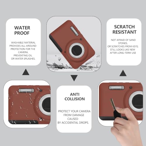 Case for KODAK PIXPRO FZ55 Case, Soft Silicone Sleeve for KODAK PIXPRO FZ55 - Anti-Scratch Slim Fit Lightweight Protective Cover - Brown - color: Brown