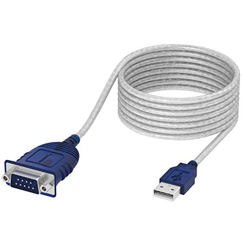 SABRENT USB 2.0 to Serial (9 Pin) DB 9 RS 232 Converter Cable, Prolific Chipset, Hexnuts, [Windows 10/8.1/8/7/VISTA/XP, Mac OS X 10.6 and Above] 10 Feet (CB-9PTF) - size: USB-A 10FT – RS-232