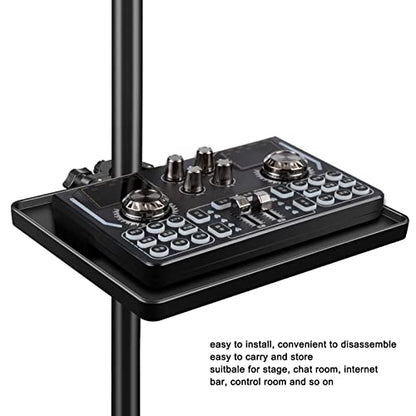 Universal Sound Card Tray Premium ABS Adjustable Clamp Holder for Live Streaming Music Studio 6.50x8.66in
