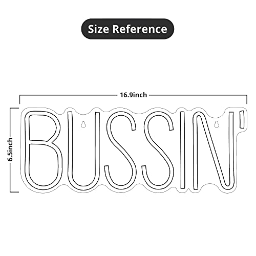 Lumoonosity Bussin Neon Sign - Meme Bussin Led Neon Lights for Gamers/Streamers/Influencers – Cool Trendy Green Led Signs with On/Off Switch for Wall, Bedroom, Game Room Decor - 16.9 x 6.5-inch - style: BUSSIN GREEN