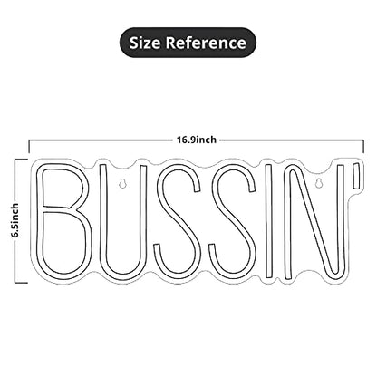 Lumoonosity Bussin Neon Sign - Meme Bussin Led Neon Lights for Gamers/Streamers/Influencers – Cool Trendy Led Signs with On/Off Switch for Wall, Bedroom, Game Room Decor - 16.9 x 6.5-inch - style: BUSSIN MIX