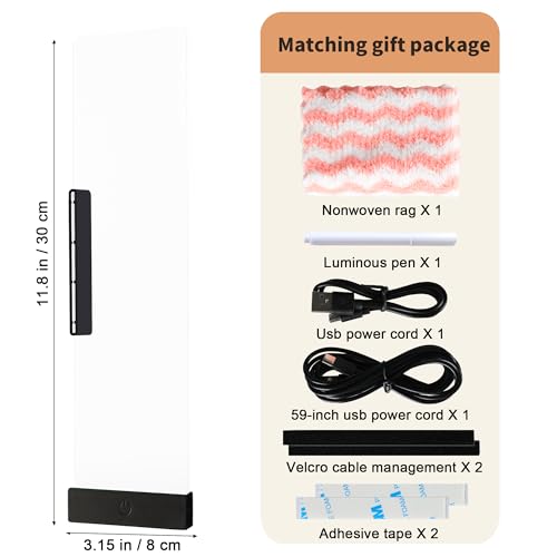 LED Memo Board with Sticky Note Holder, Clear Acrylic Computer Monitor Organizer, Office Supplies, Work from Home Essentials, Multifunction Workspace Accessories