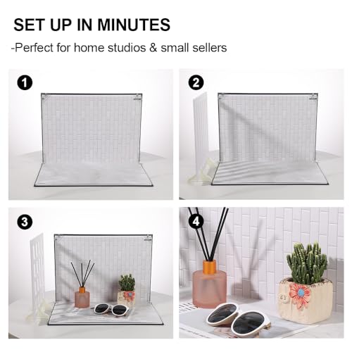 16x11.5 Inch Photo Backdrop Board, 7PCS Double Side Flat Lay Backdrop Paper with Shadow Board, Product Photography Backdrop Kit for Props, Food Jewelry Cosmetics, Small Content Creator Backdrops - color: Classic