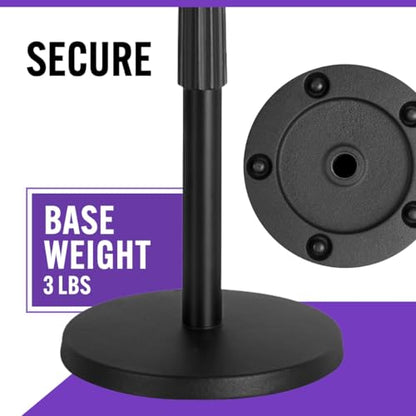 OnStage On-Stage DS8200 Adjustable Desktop Microphone Stand with Rocker Lug - style: Adjustable