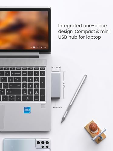 USB 3.0 Hub, Cable-Free USB Splitter Portable USB Hub for Laptop, Plug and Play Integrated Design Compatible with Laptop Desktop All USB Devices - style: Right USB 3.0 Hub