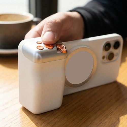 Magnetic Phone Grip with Remote Control Portable Shooting Handle for iPhone Universal Selfie Anti Shake Assistant,12.5 * 8CM