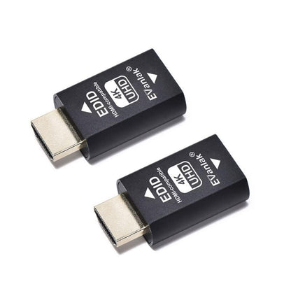 EVanlak 3rd Generrtion Hdmi Edid Emulator Passthrough Eliminated Emulator Adapter Work with Mac Thunderbolt to HDMI Switches/Extender/AV Receiver/Video Splitters 4k- 3840x2160@60Hz-2pack - color: HDMI EDID 4K-2P