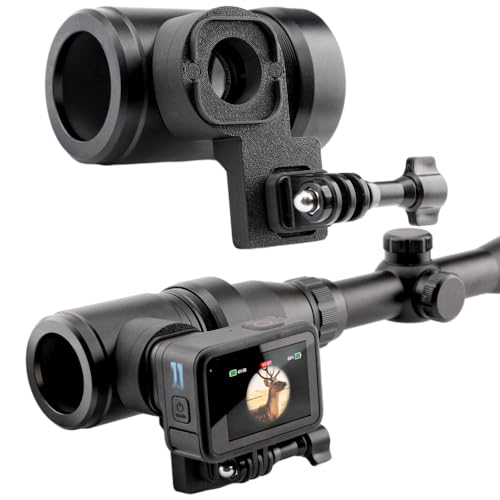 Scope Camera Adapter – Compatible with GoPro Hero 9/10/11/12 – Lightweight All-Aluminum Mount with Built-in Sunshade for Outdoor Shooting - size: GoPro Hero - Scope Camera Mount (Elite)