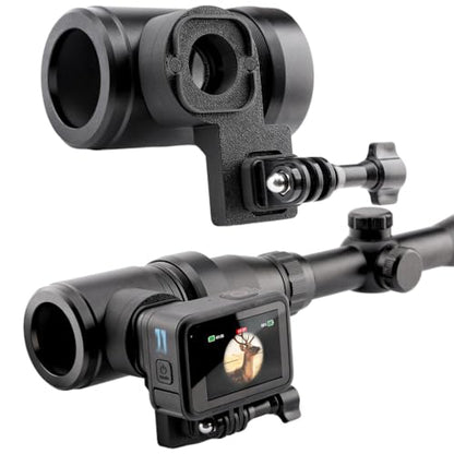 Scope Camera Adapter – Compatible with GoPro Hero 9/10/11/12 – Lightweight All-Aluminum Mount with Built-in Sunshade for Outdoor Shooting - size: GoPro Hero - Scope Camera Mount (Elite)