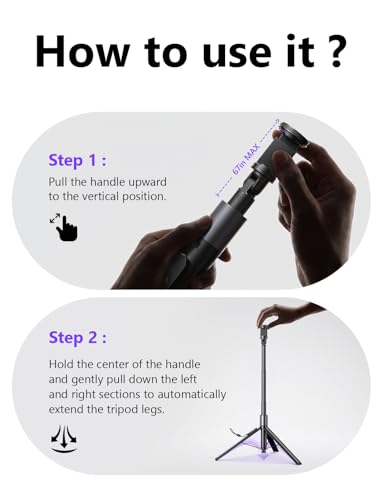 LISEN Tripod for iPhone 17 Pro Max Selfie Stick 67" 0.01s-Open with Remote | Perfect for Travel, Vlog, Live Stream, Video Recording, Photographic Lighting Booms & Stands for iPhone & Android