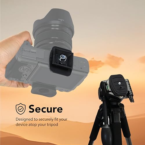 Foto&Tech 2 Pcs 43mm Tripod Quick Release Plate, Camera Mounting Adapter, Replacement Parts for Tripod, for KingJoy, UBeesize 60” TR60, Torjim 60-Inch AX60, Victiv, Endurax 66" ETR66, Zomei Q111 - size: 43mm