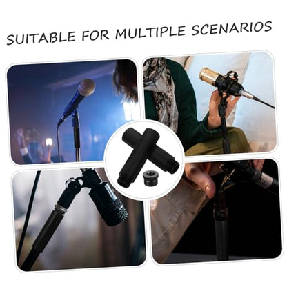 Uonlytech 1set Microphone Stand Extension Kit Adapter to Adapter for Desk Height for Live Streaming and Recording Includes Extension Tube for Easy Installation