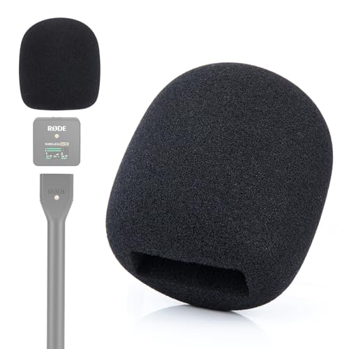 Pop Filter for Rode Wireless Go 2 - Rode Wireless Mic Cover Compatible with Rode Wireless Pro, Improving Sound Quality,Pop Filter for Rode Wireless Go, Rode Wireless GO 2, Rode Wireless Pro for SUNMON - color: Rode Wireless Pop Filter Black 1PC