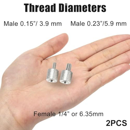 Projector Mount Tripod Screw Thread Adapters Converters Female 1/4 in / 6.35 mm to Male 0.23 in / 5.9 mm or 0.15 in / 3.9 mm M4 M6 Screws Adapter Bushing for Mini Projector Mount Camera Tripod