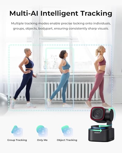 OBSBOT Tiny 3 Lite AI-Powered Spatial Audio 4K Webcam - Compact AI Tracking PTZ Camera with 1/2" Sensor, Tri-Mic, Voice Control, 120FPS, HDR, Camera for PC, Mac, Laptop, Streaming, Meeting, Zoom,Teams