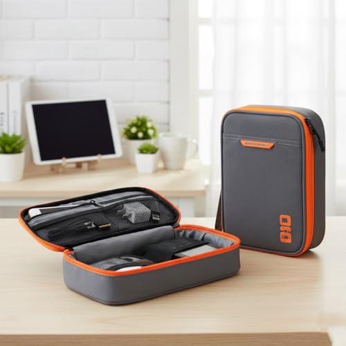 Electronic Organizer Travel Accessories Storage Bag, Portable for Hard Drives, Cables, Memory Sticks, Charger, Phone, USB, SD Cards