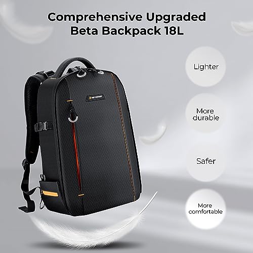 K&F CONCEPT Camera Backpack for Photographers Large Waterproof Photography Camera Bag with Laptop/Tripod Compartment for Men Women Black Orange - style: Designer